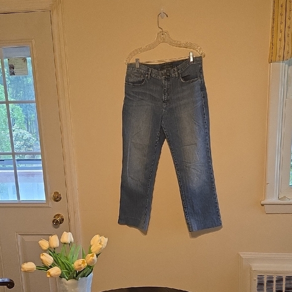 Lauren Ralph Lauren Denim - Lauren Ralph Lauren Blue Straight Leg Jeans 99%Cotton